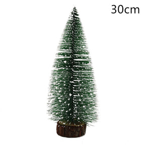 Xmas Mini Christmas Tree Sisal Silk Cedar Table Desktop Decor Small Christmas Tree Gold Mini Tree 2022 Navidad 2023 New Year