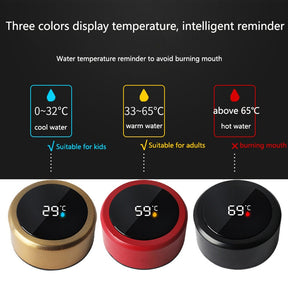 Smart digital water bottle keeps cold and heat thermal bottle Stainless Steel Thermos for baby children kids terms